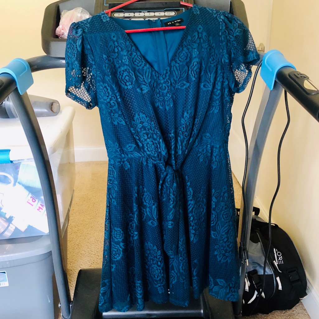As U Wish Blue Lace Dress
